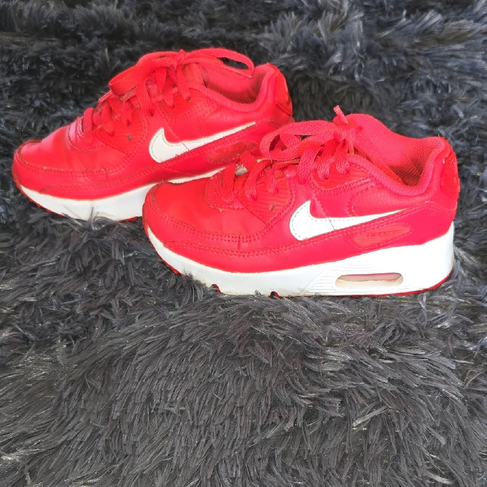 Nike  Air Max Kids Red and White Sneakers
